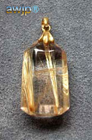 金針水晶 天然水晶ペンダントトップpr-004