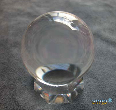 天然無色透明水晶玉(球)