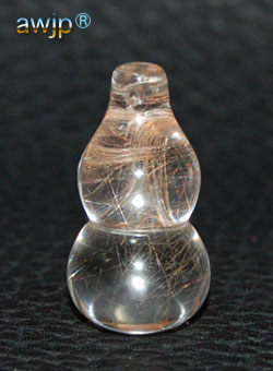 水晶（金針水晶）の 瓢箪（ひょうたん）・Q-15/1-1