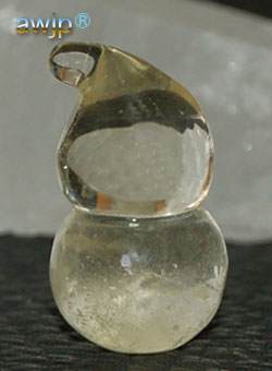 水晶(黄水晶) 瓢箪 (ひょうたん) Q-15-14