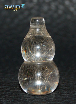 水晶（金針水晶）の 瓢箪（ひょうたん）・Q-15/2-1
