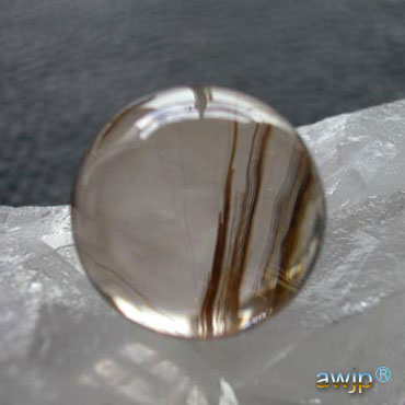 ゴールドルチル-針水晶玉 Q-25-2